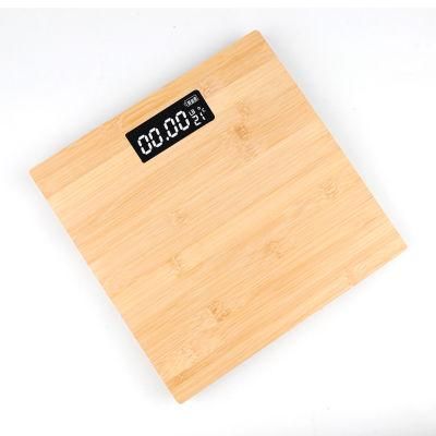 Bamboo Electronic Weighing Bathroom Scale Digital Body Weight