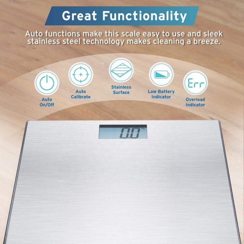 396lb/180kg 100g High Accuracy Stainless Steel Digital Body Health Weight Weighing Bathroom Scale
