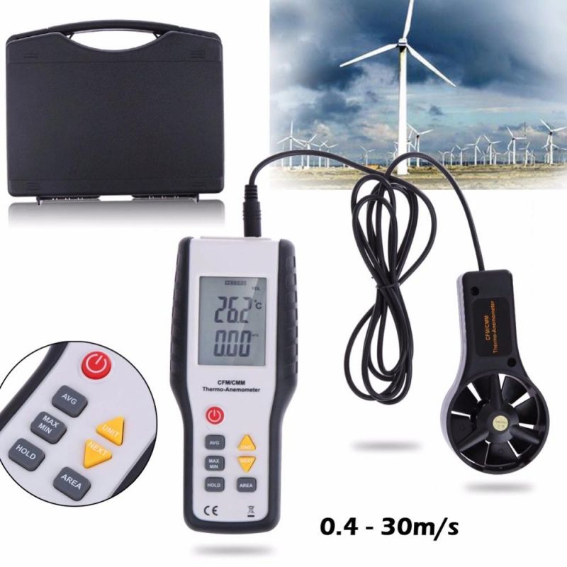 Handheld Anemometer Digital Wind Speed Cfm Meter Gauge