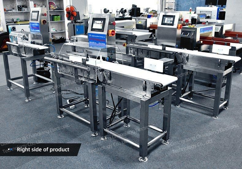Automatic Weight Checker Machine in Production Line with Conveyor Belt