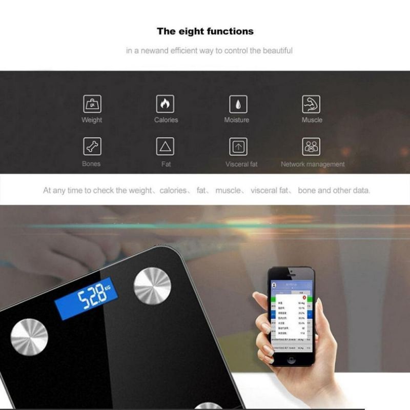 Hot Sell BMI APP Weighing Bathroom Scales Bluetooth Digital