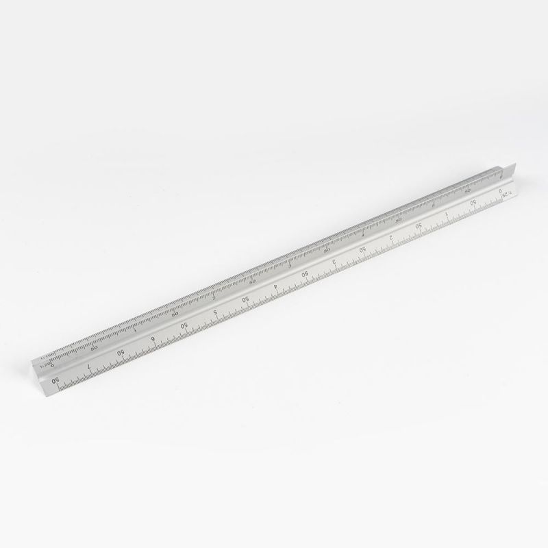 12" 300mm Aluminum Alloy Triangular Scale Ruler
