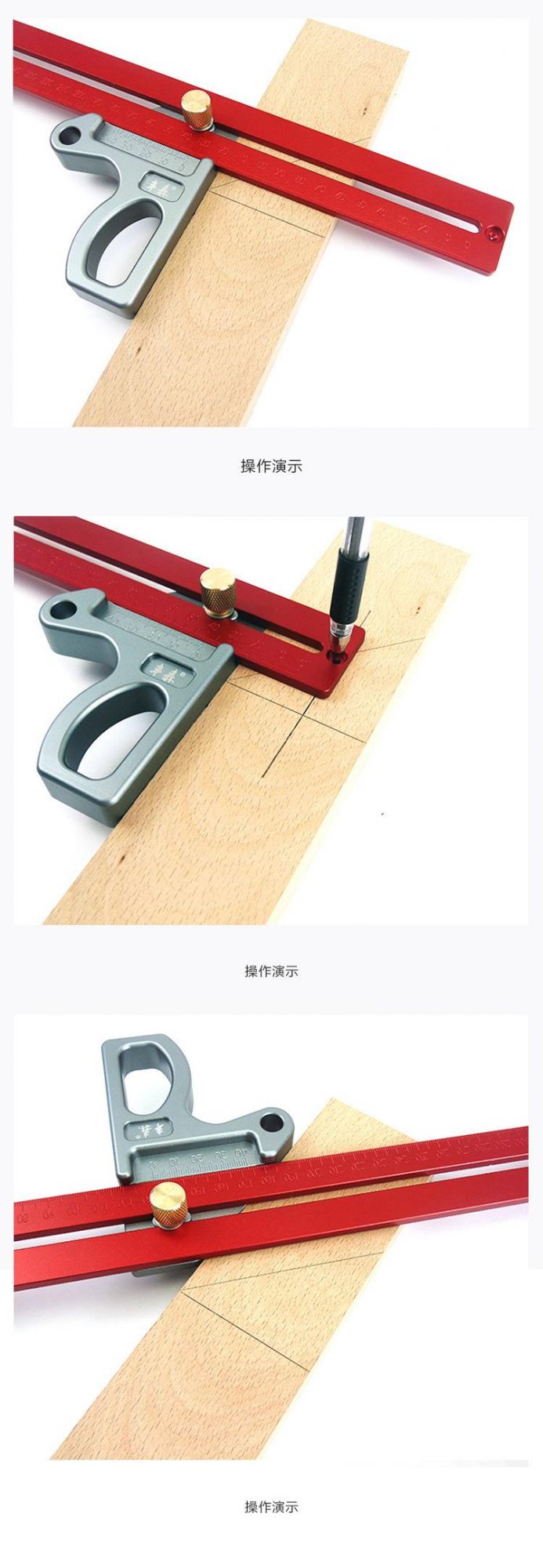 Woodworking Scriber Scriber Ruler Right Angle Ruler Height Ruler 45 Degree Ruler Measuring Tool Angle Ruler