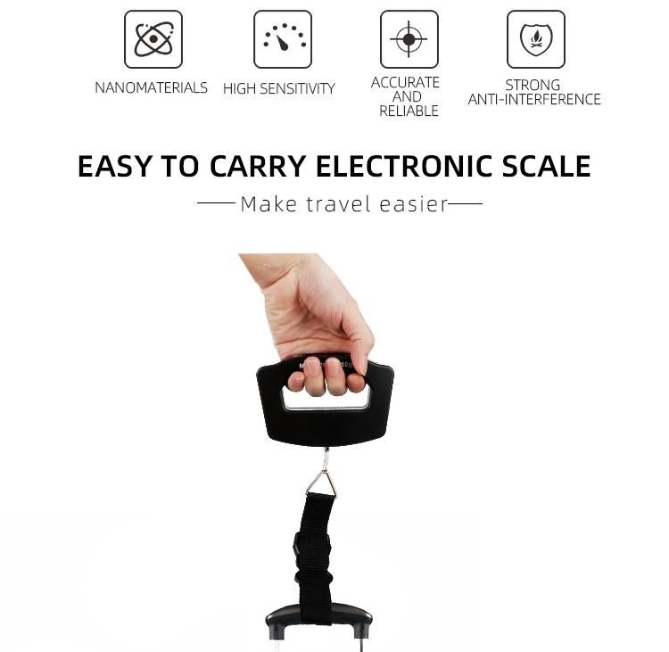 Electronic Digital 50kg/10g Fish Hook Hanging Luggage Scale