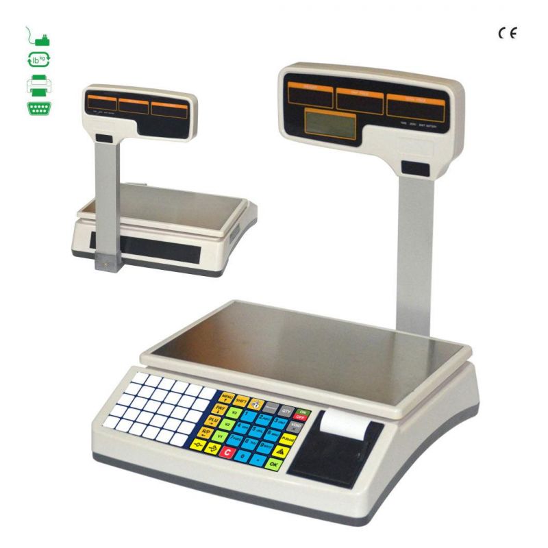 Pct 15 30 Kg POS and Cash Register Retail Printing Scale with Printer