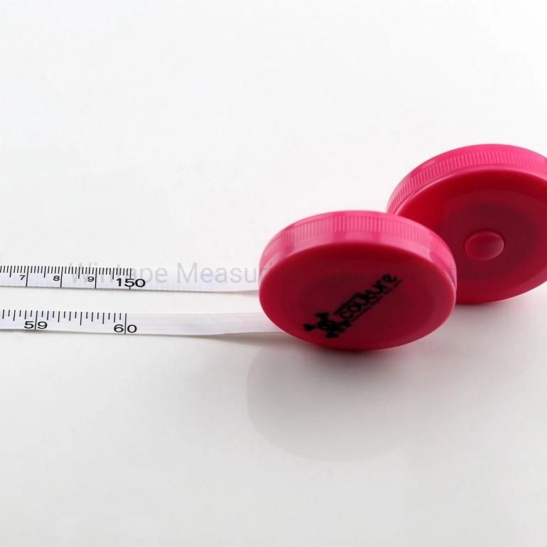 Tape Measure 150 Cm 60 Inch Push Button Tape Body Measuring Soft Retractable for Sewing Double-Sided Tailor Cloth Ruler