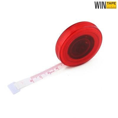 1.5m Red Transparent Round Sewing Retractable Measuring Tape