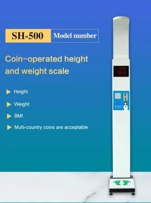 High Quality Big LED Screen Automatic Height Weight Scale