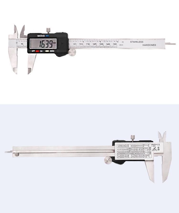 Electronic Digital Calipers Plastic Head Stainless Steel 0-150 mm