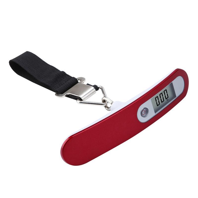 Pocket Electronic Digital 0.01kg/50kg Hanging Luggage Weight Scale Red Libra