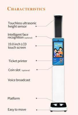 Body Height Weight Ratio Coin Operated Weight Machine