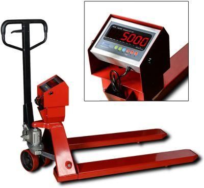Electronic Scale Manual Lift Truck Manual Hydraulic Handling Forklift Weighing Pallet Ground Cattle