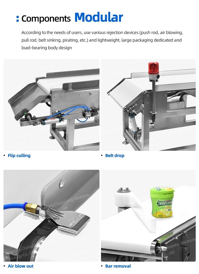 Food Production Line Metal Detector and Check Weigher Combo for Fresh Meat
