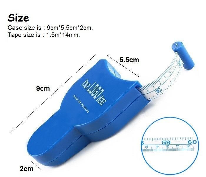 Blue Customized Fitness Body Circumference Waist Measuring Device
