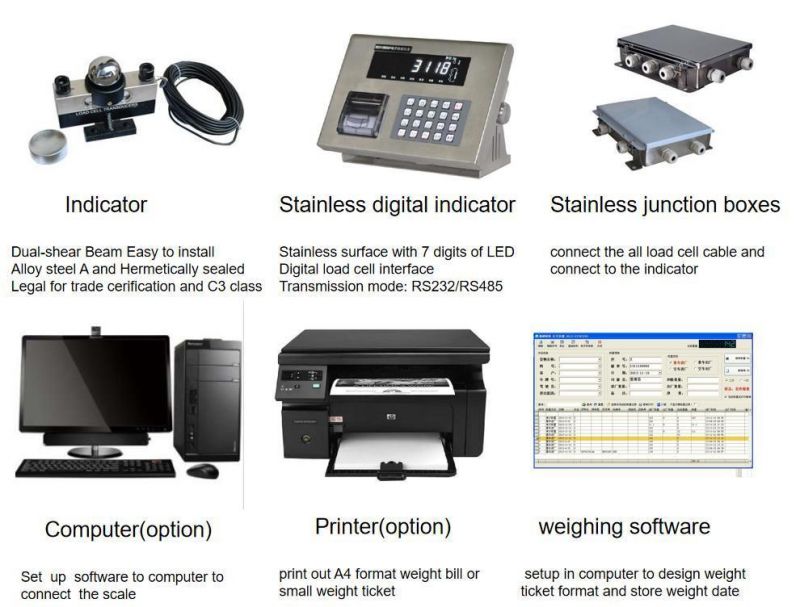 Industrial Weighing Scales Digital Electronic Weighbridge Truck Scale Weight 3*9m 3*12m 3*16m 3*18m