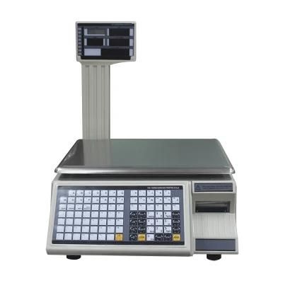 Commodity Barcode Printing Weighing Scale Digital Balance with Label Printer