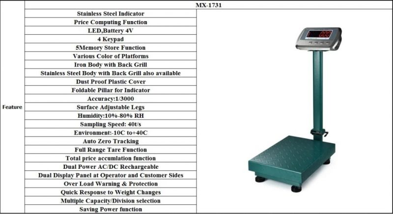 Electronic Weighing Bench Digital Platform Scale