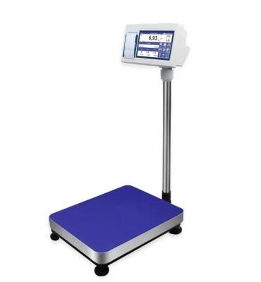 30kg/2g 30*40cm LCD Electronic Touch Screen Platform Scale Barcode Label Printer Weighing Scale Industrial Counting Scale