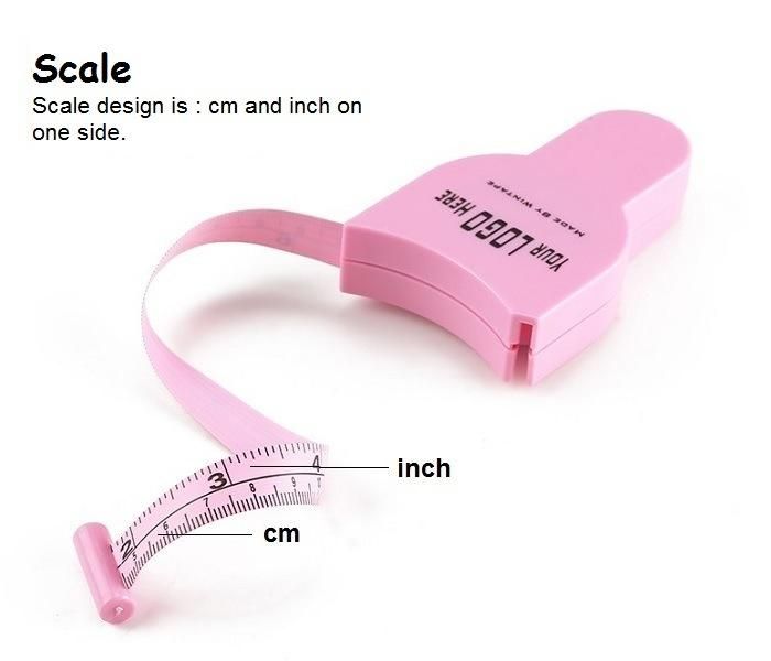 1.5 Meters Mini Pink Besopke Waist Cloth Retractable Tape Measure