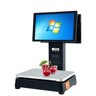 New Arrival 15.4 Inch Windows 7 POS Machine Dual Printing POS Systems with Touch Screen Display