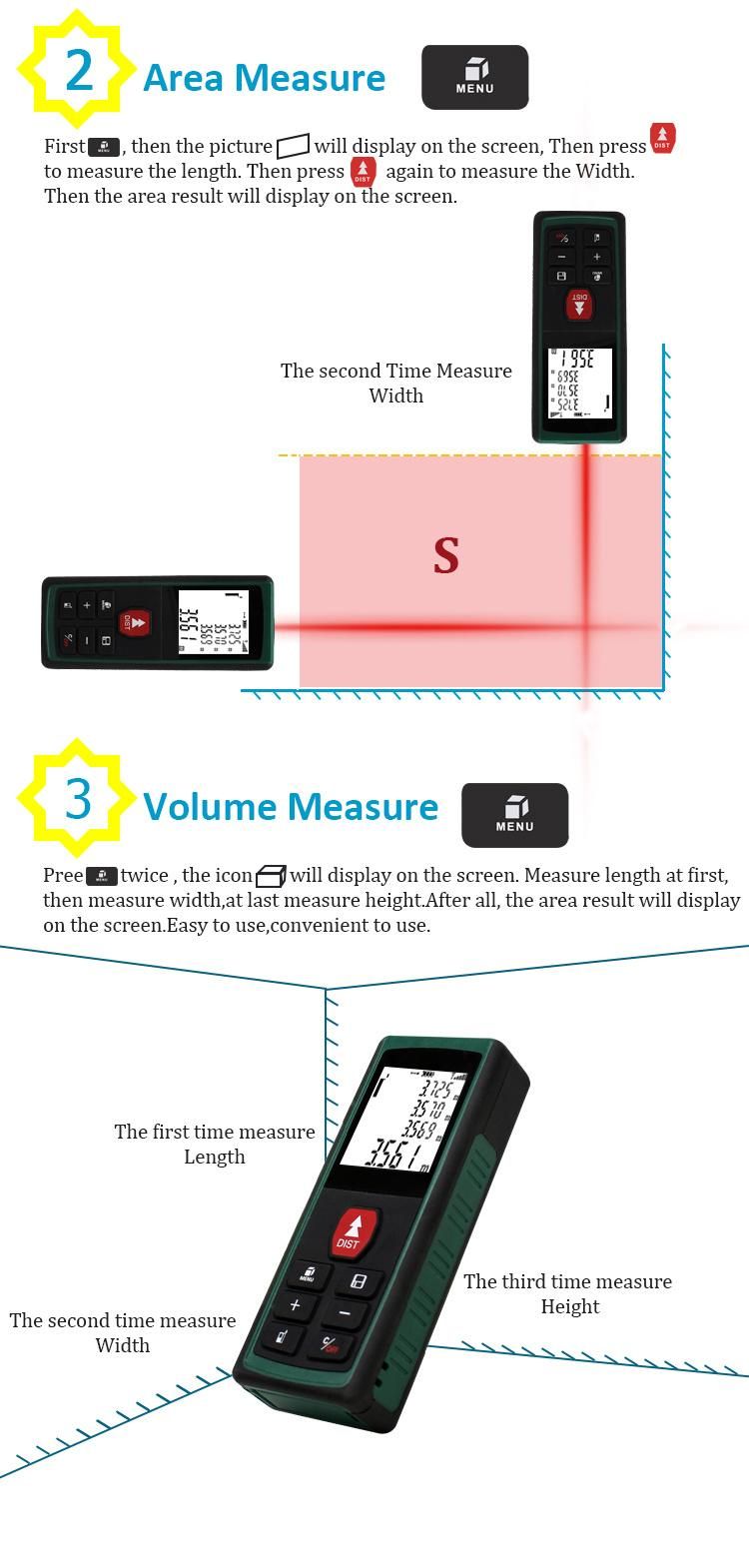 Handheld Precision Laser Meter 40m Rangefinder