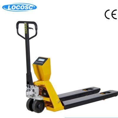 1000kg 2ton Moveable Heavy Duty Weighing Loader Hand Lift Forklift Hoist Pallet Truck Scale