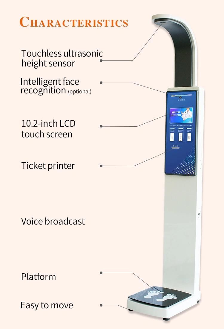 New Arrival Body Height Weight Scale with Printer and LCD Screen