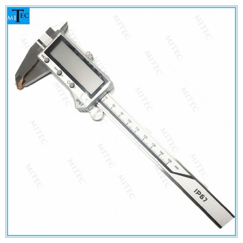 0-200mm IP67 Coolant Water Dust Proof Big Screen Digital Caliper