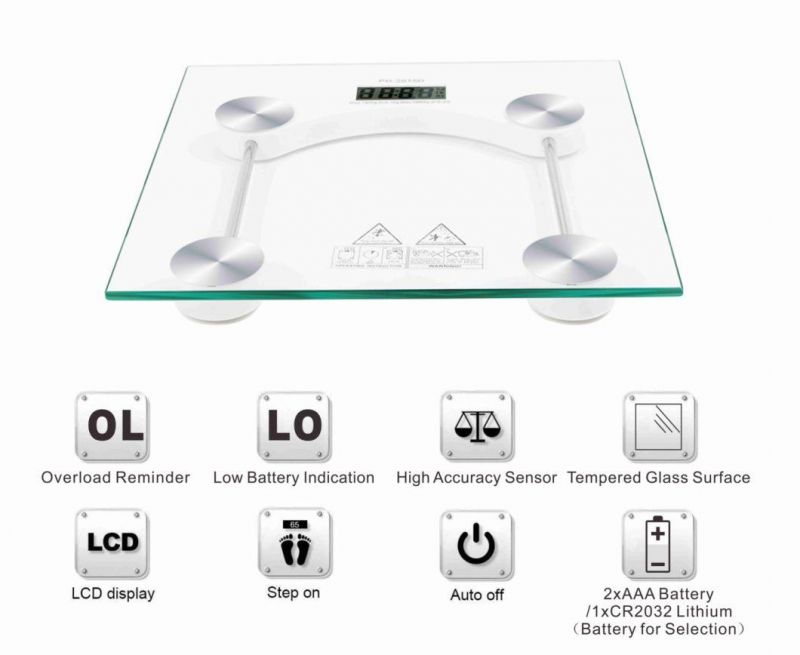 Bl-2005D China Factory Digital Bathroom Scales with Capacity 180kgs