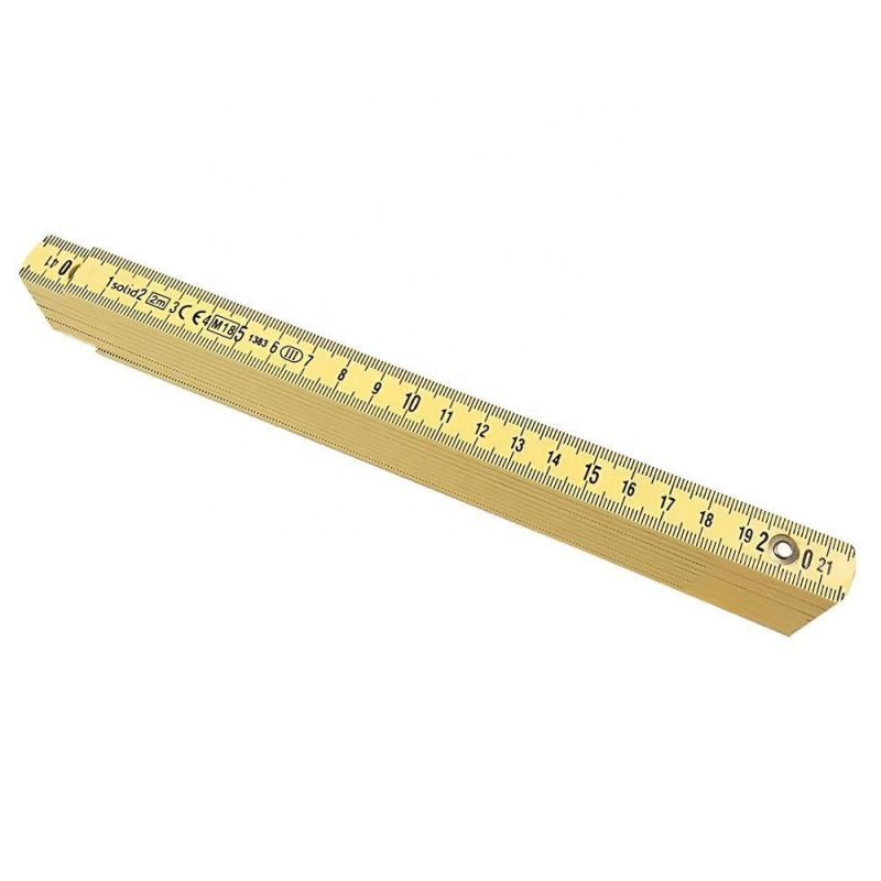 2m Yellow Folding Carpenter Yardstick with Pin