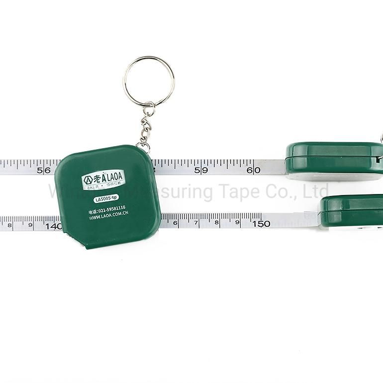 Custom Green Square Sewing Fiberglass Measuring Tape