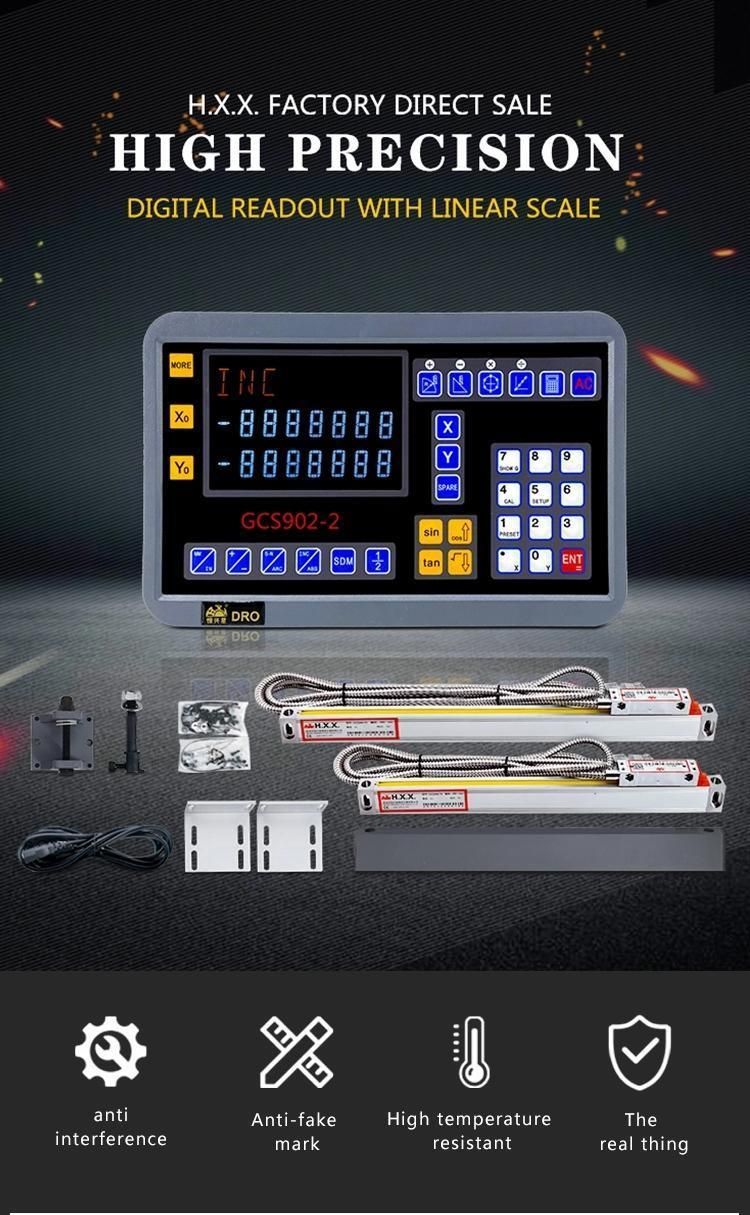 High Precision 2axis Dro and 5micron Linear Scale Milling Machine Dro Kits