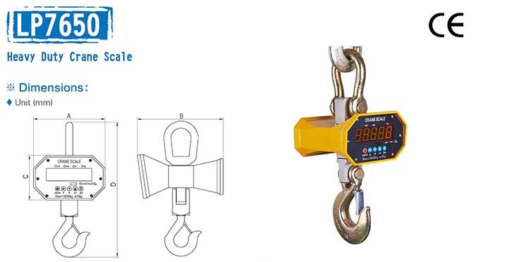 300kg 1000kg 3ton 5ton 10ton Stable Digital Hanging Hook Ocs Wireless Weighing Crane Scale