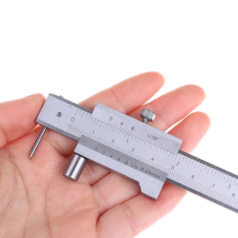 Pilihu 0-200mm Vernier Caliper Scriber Gauging Ruler Measuring Instrument Tool