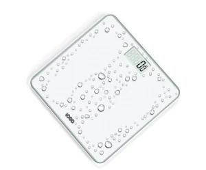 White Simple Glass Printing Electronic Weighing Bathroom Scale