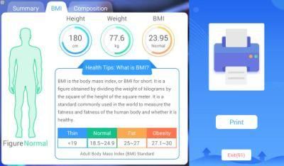 Smart Adult Age Analysis Weight Scale with Printer for Gym
