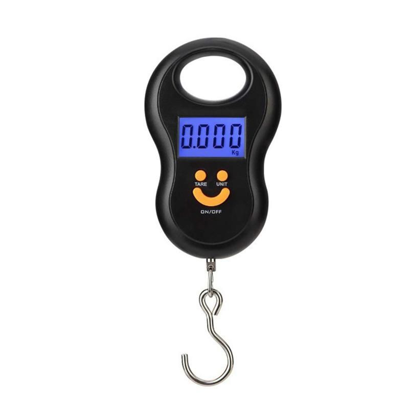 Portable Mini Digital Handheld Scale 50kg 10g Fish Hook Hanging Scale Electronic Weighing Luggage Scale LED Display Balance Scale