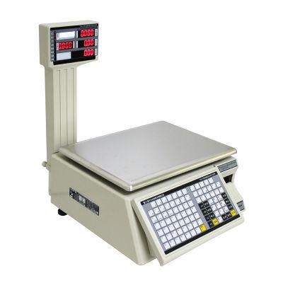 Barcode Label Scale 220V 30kg Price Computing Barcode Label Retail Printer Scale