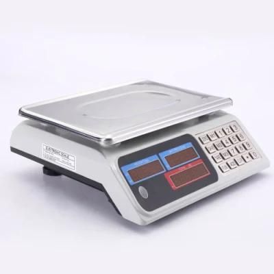 China Calibrate Electronic Balanza Bench Scale 30kg Digital Weigh Pricing Scale