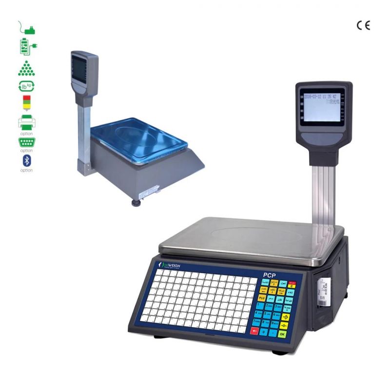 Pcp 6 15kg Barcode Label Printing Scale Electronic Scale