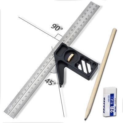 Active Angle Ruler 45 Degrees 90 Degree Limiter Aluminum Alloy Stainless Steel Right Angle Ruler Multi-Functional Ruler Woodworking DIY