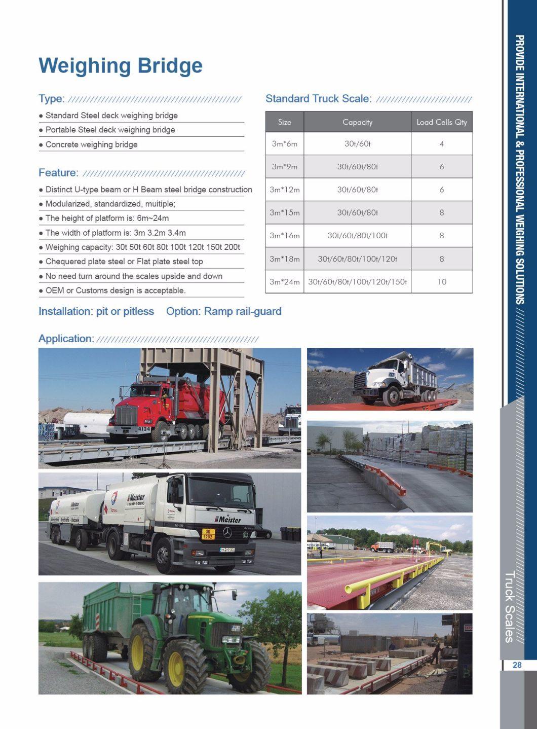 New 60 80 100 120 Ton Electronic Heavy Duty Truck Weighbridge Scale Price