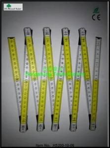 Foldable 2 Meters 10 Folds Metric Wood Ruler