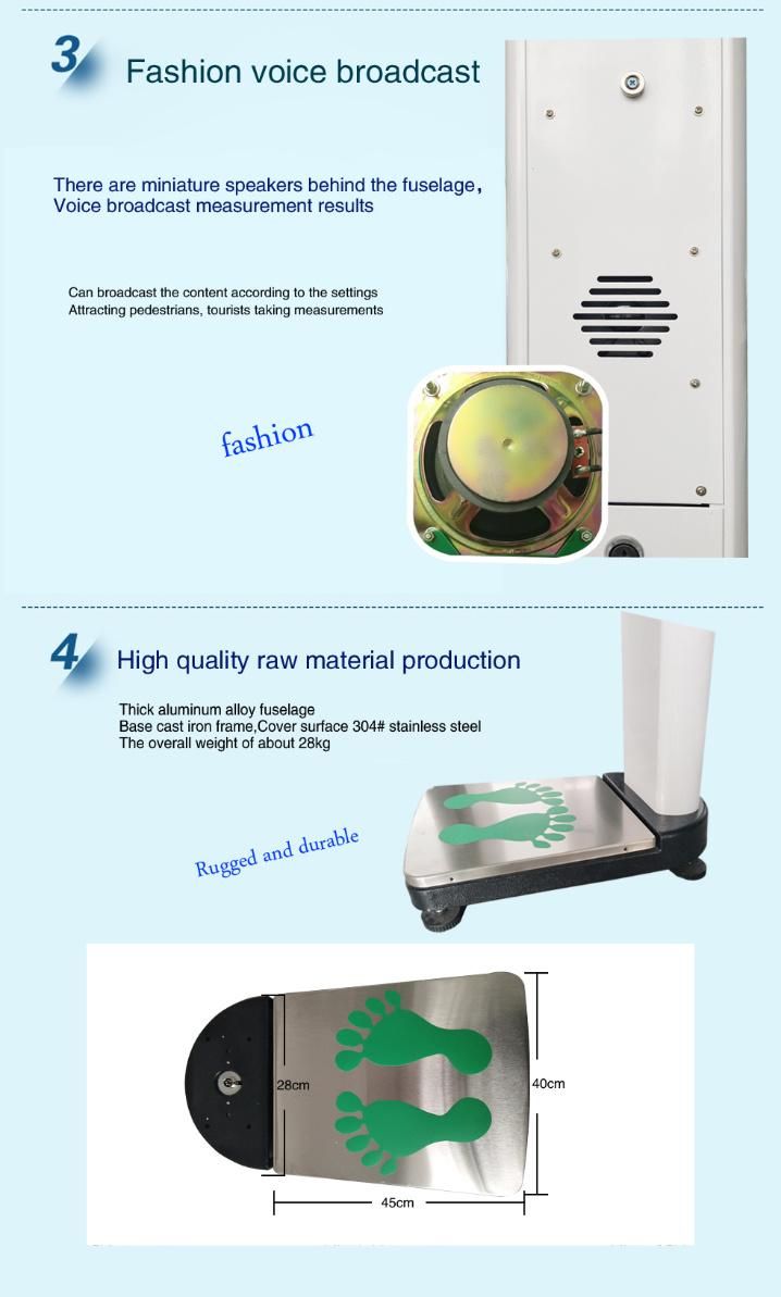 Intelligent Medical Height and Weight Machine with Printing