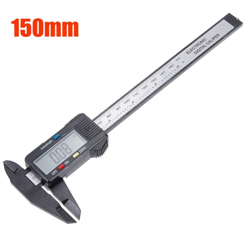 6 Inch Electronic Vernier Caliper Alloy Woodworking Drilling Micrometer Digital Ruler Measuring