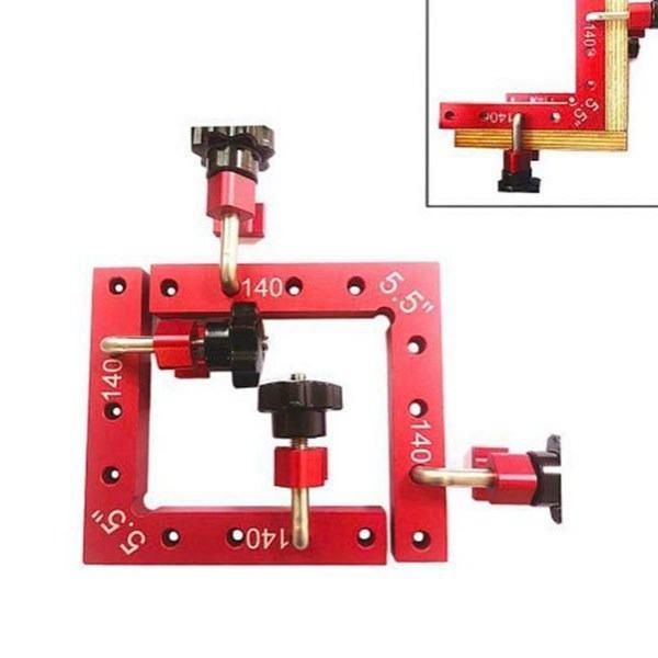 1 Set of 6 Right-Angle Ruler Woodworking Puzzle Fixing Clips 90-Degree Right-Angle Positioning Ruler Woodworking Tools