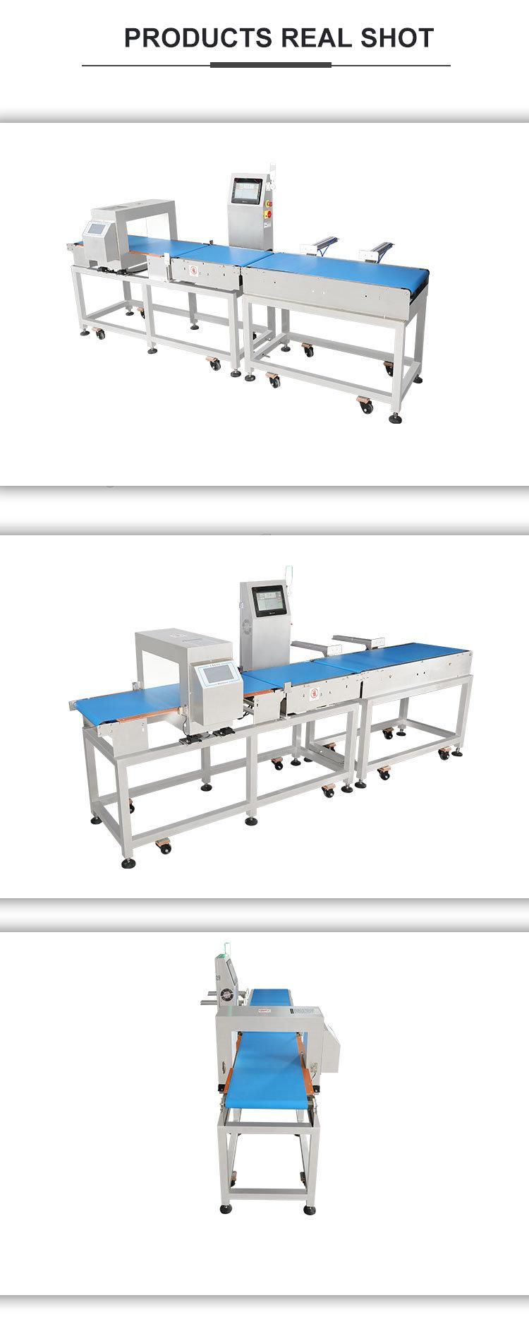 Online Metal Detector with Check Weigher Combo Conveyor Belt Weight Detection Machine Metal Detector Check