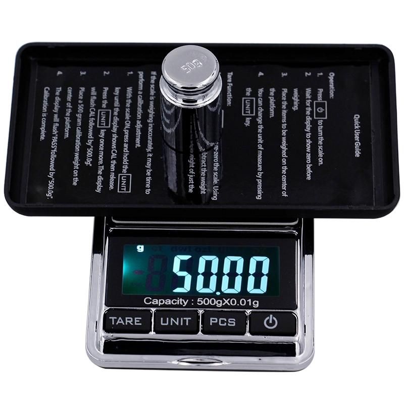 500g 0.01g Electronic Portable Pocket Jewelry Scales Kitchen Gram Scale