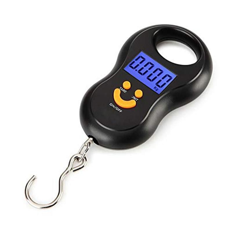 Portable Mini Digital Handheld Scale 50kg 10g Fish Hook Hanging Scale Electronic Weighing Luggage Scale LED Display Balance Scale