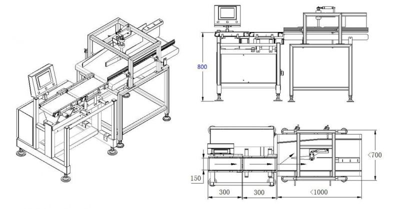 Automatic Chili Sauce Online Checkweigher / Weighing System